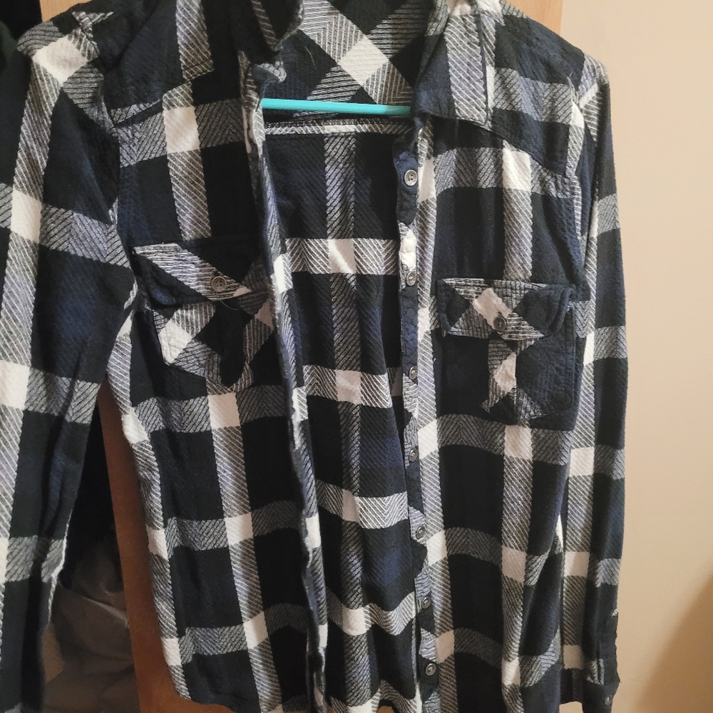 BKE, flannel, top, small